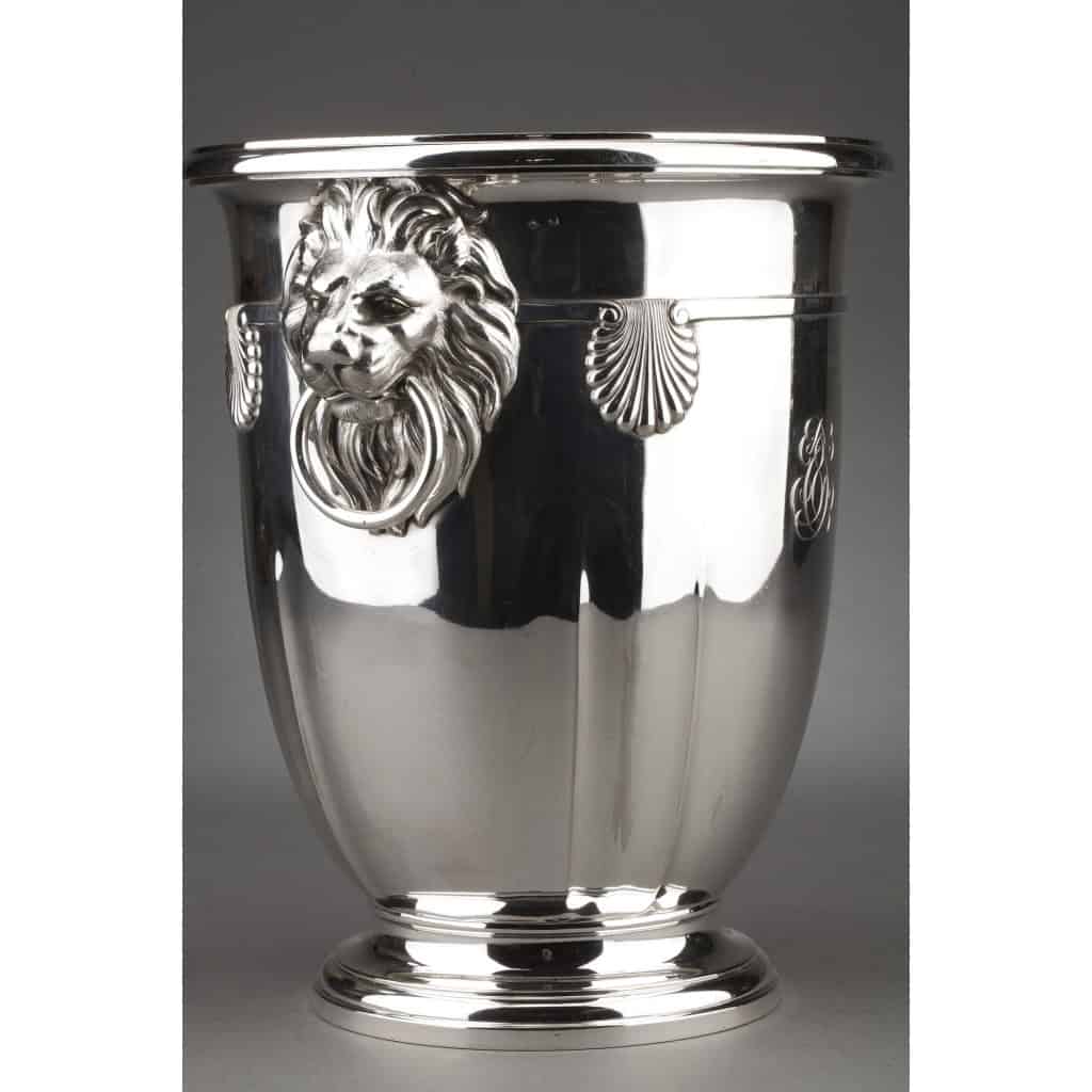 ORFEVRE D.ROUSSEL Solid silver cooler XIXand 8