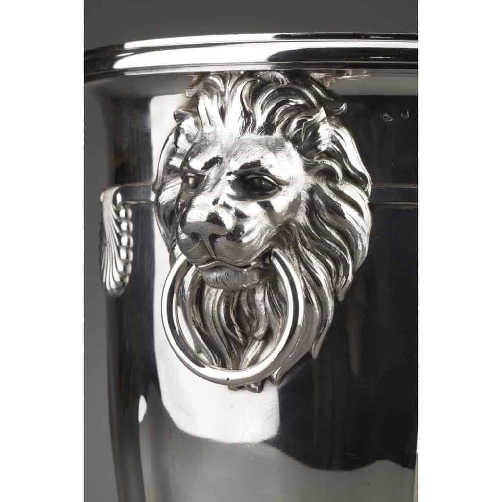 ORFEVRE D.ROUSSEL Solid silver cooler XIXand 9