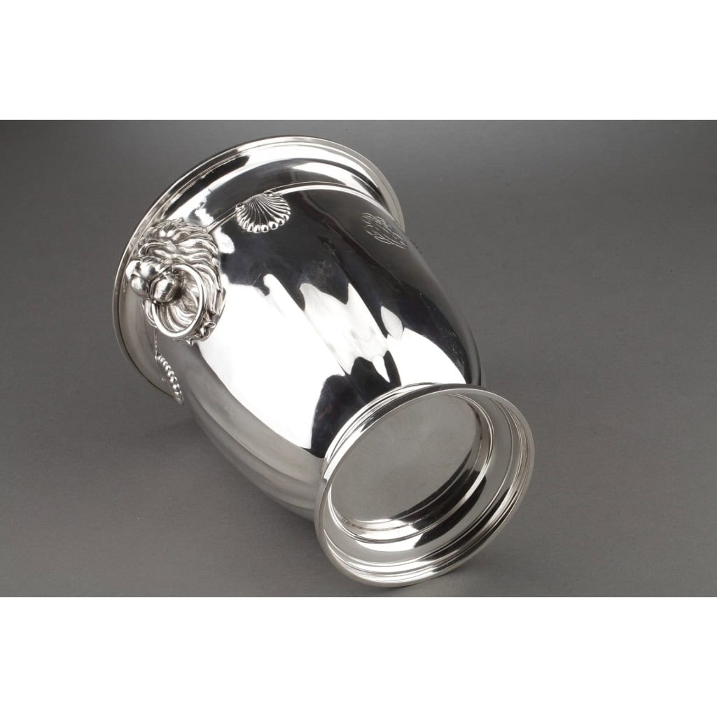 ORFEVRE D.ROUSSEL Solid silver cooler XIXand 14