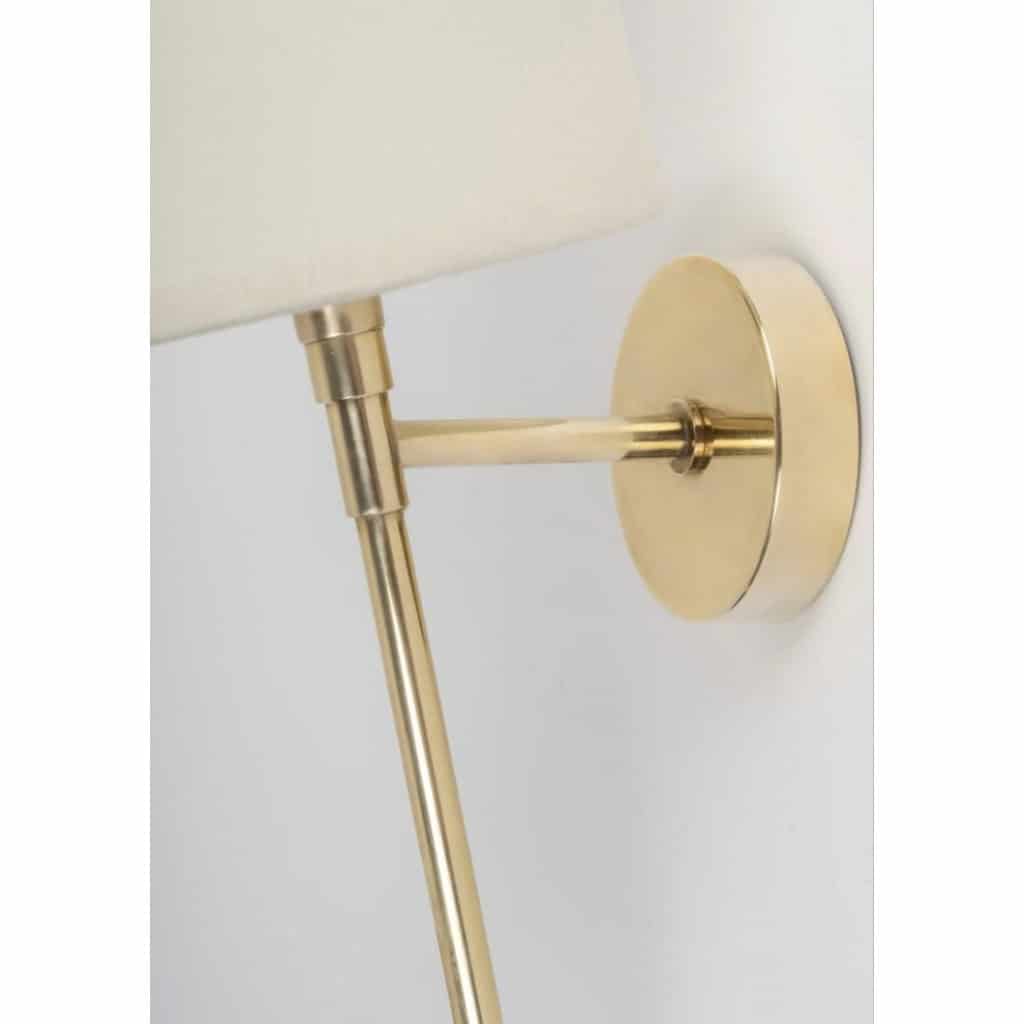 1950 Pair of gilded brass wall lights Maison Arlus 5