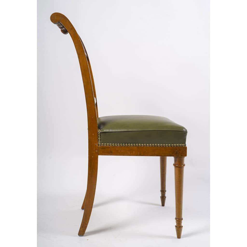 Beautiful Set of 8 Directoire Style Chairs. End XIXth Century. 9