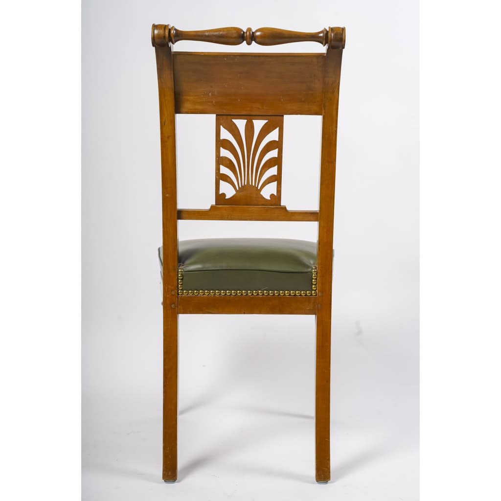 Beautiful Set of 8 Directoire Style Chairs. End XIXth Century. 8