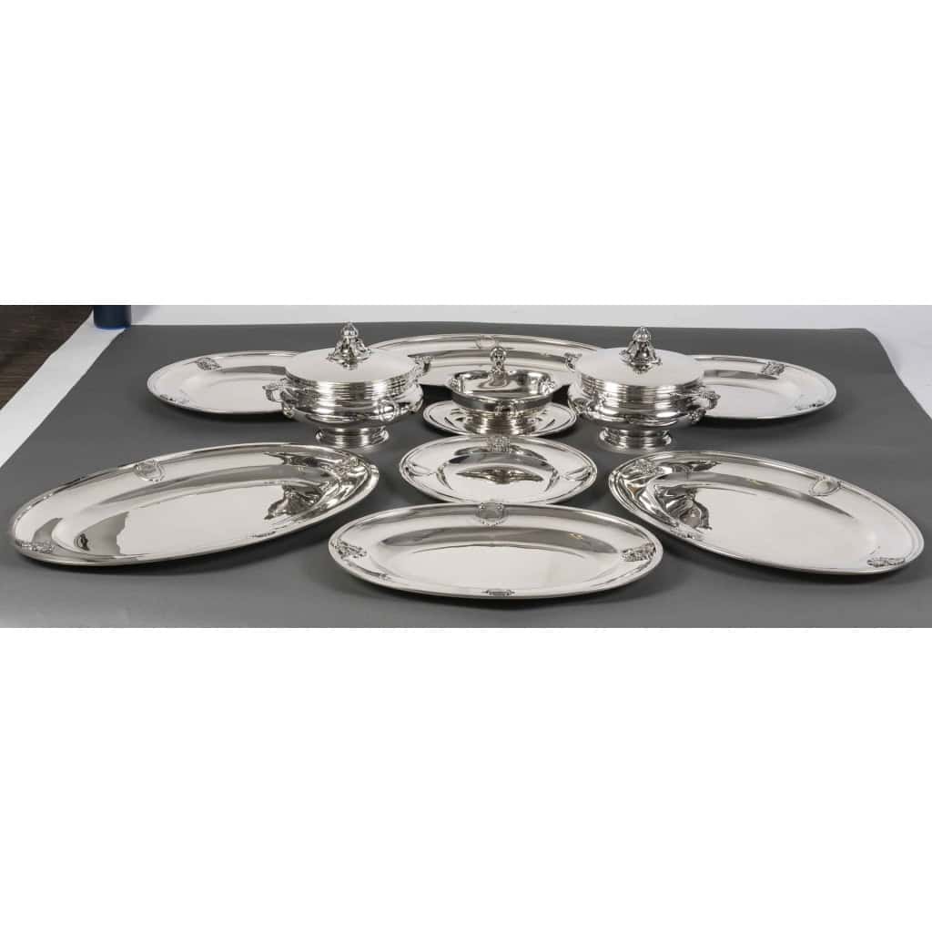 J.PIAULT & R. LINZELER – Rare Silver Plateware 10 pieces of Fine shape XIXand 4