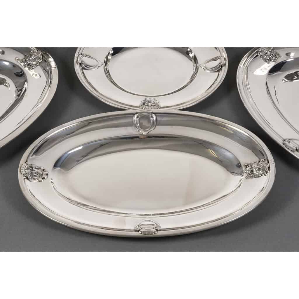 J.PIAULT & R. LINZELER – Rare Silver Plateware 10 pieces of Fine shape XIXand 5