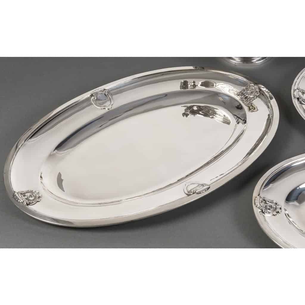 J.PIAULT & R. LINZELER – Rare Silver Plateware 10 pieces of Fine shape XIXand 6