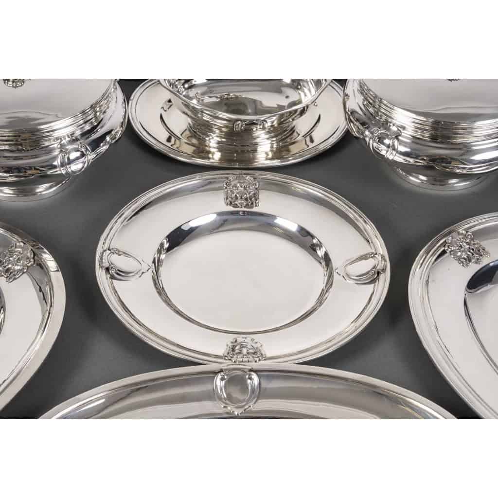 J.PIAULT & R. LINZELER – Rare Silver Plateware 10 pieces of Fine shape XIXand 7