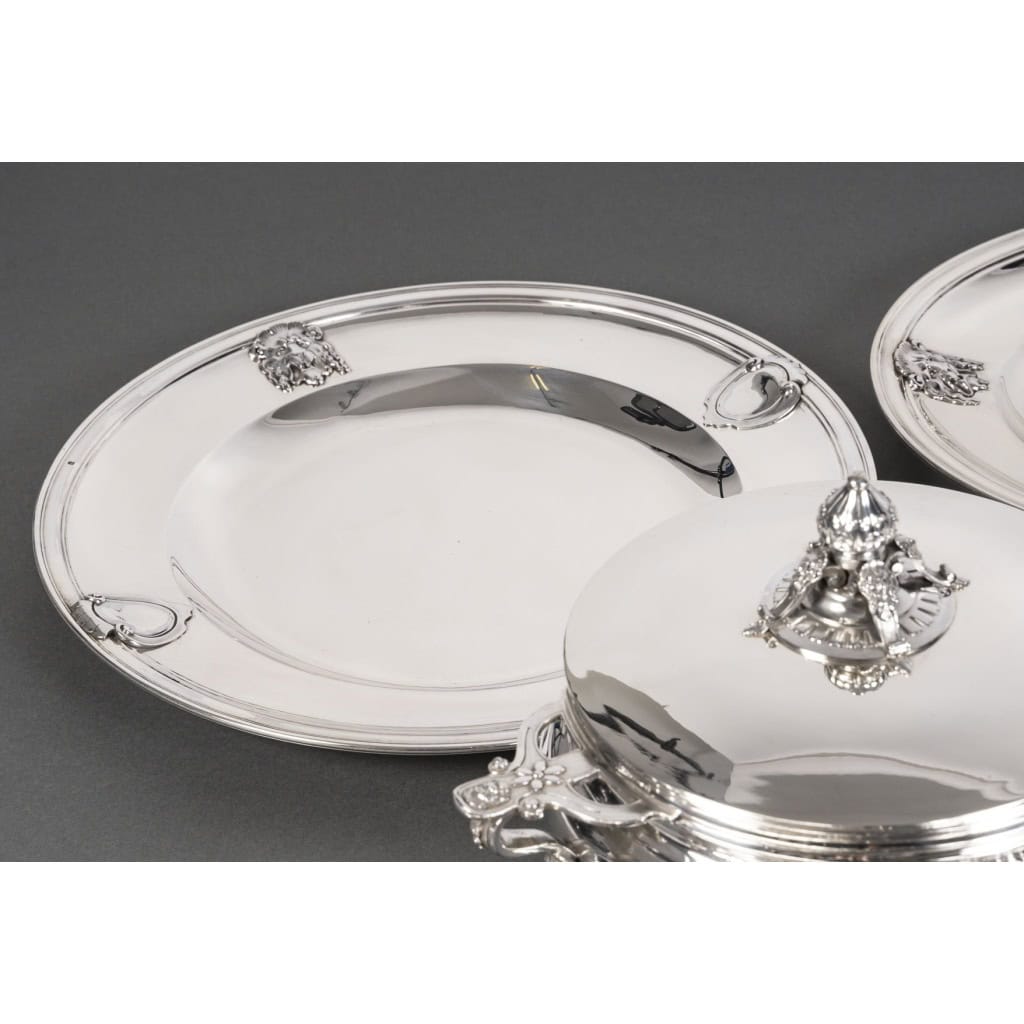 J.PIAULT & R. LINZELER – Rare Silver Plateware 10 pieces of Fine shape XIXand 12