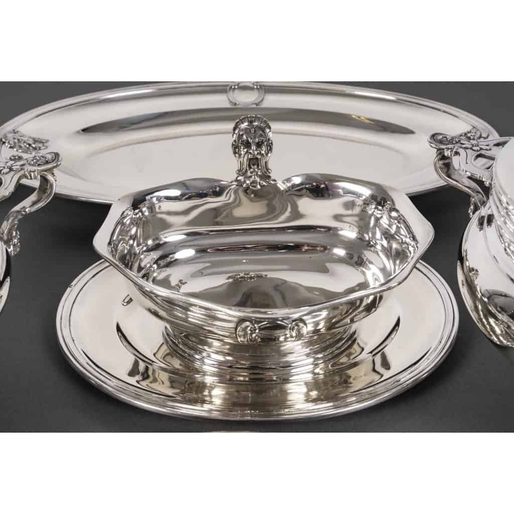 J.PIAULT & R. LINZELER – Rare Silver Plateware 10 pieces of Fine shape XIXand 15