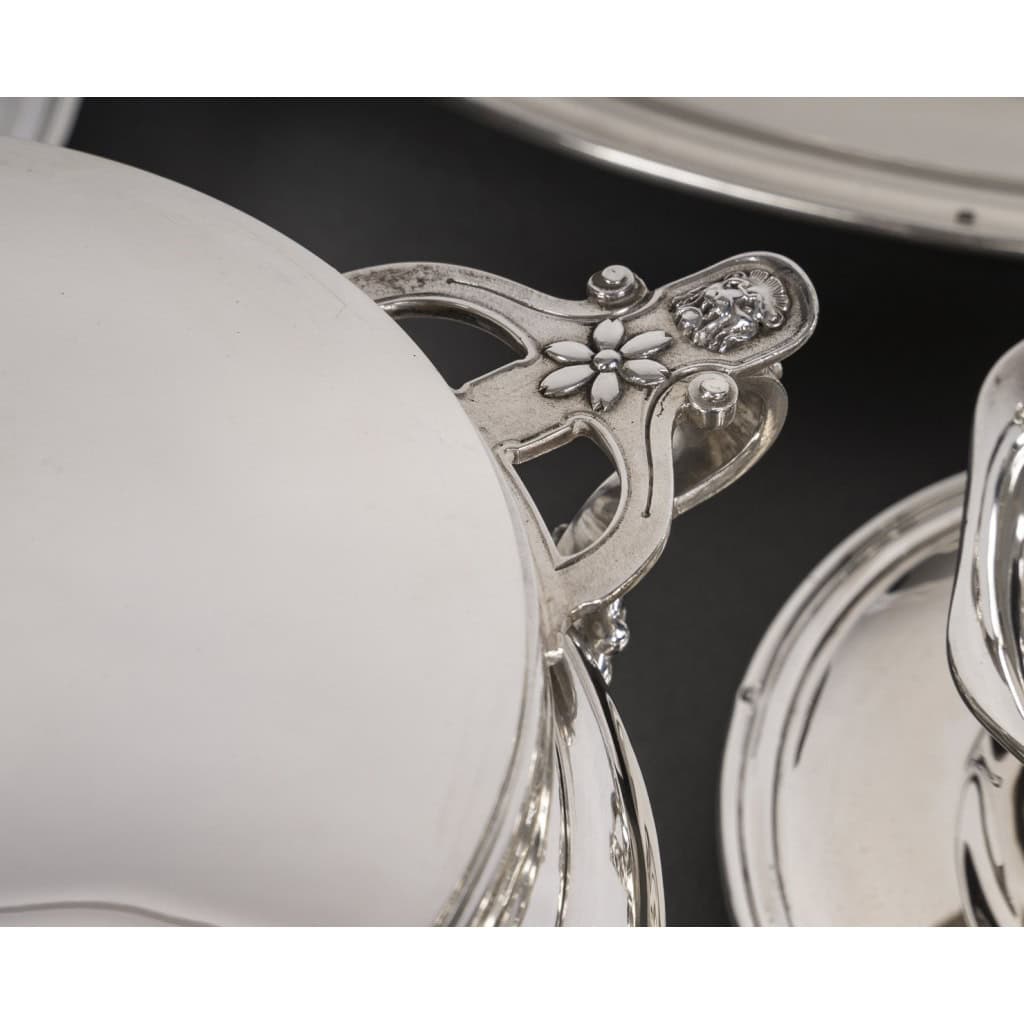 J.PIAULT & R. LINZELER – Rare Silver Plateware 10 pieces of Fine shape XIXand 21