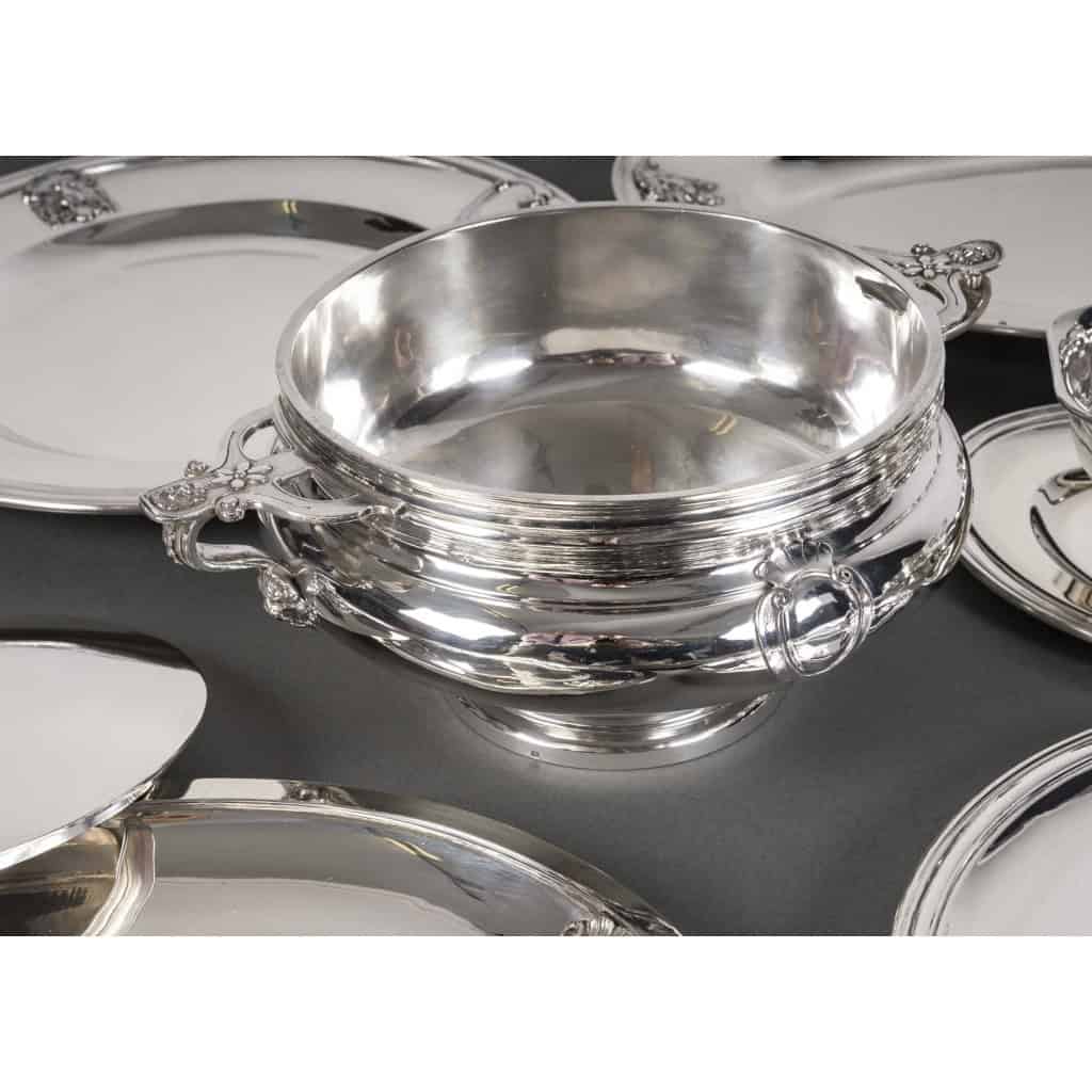 J.PIAULT & R. LINZELER – Rare Silver Plateware 10 pieces of Fine shape XIXand 22