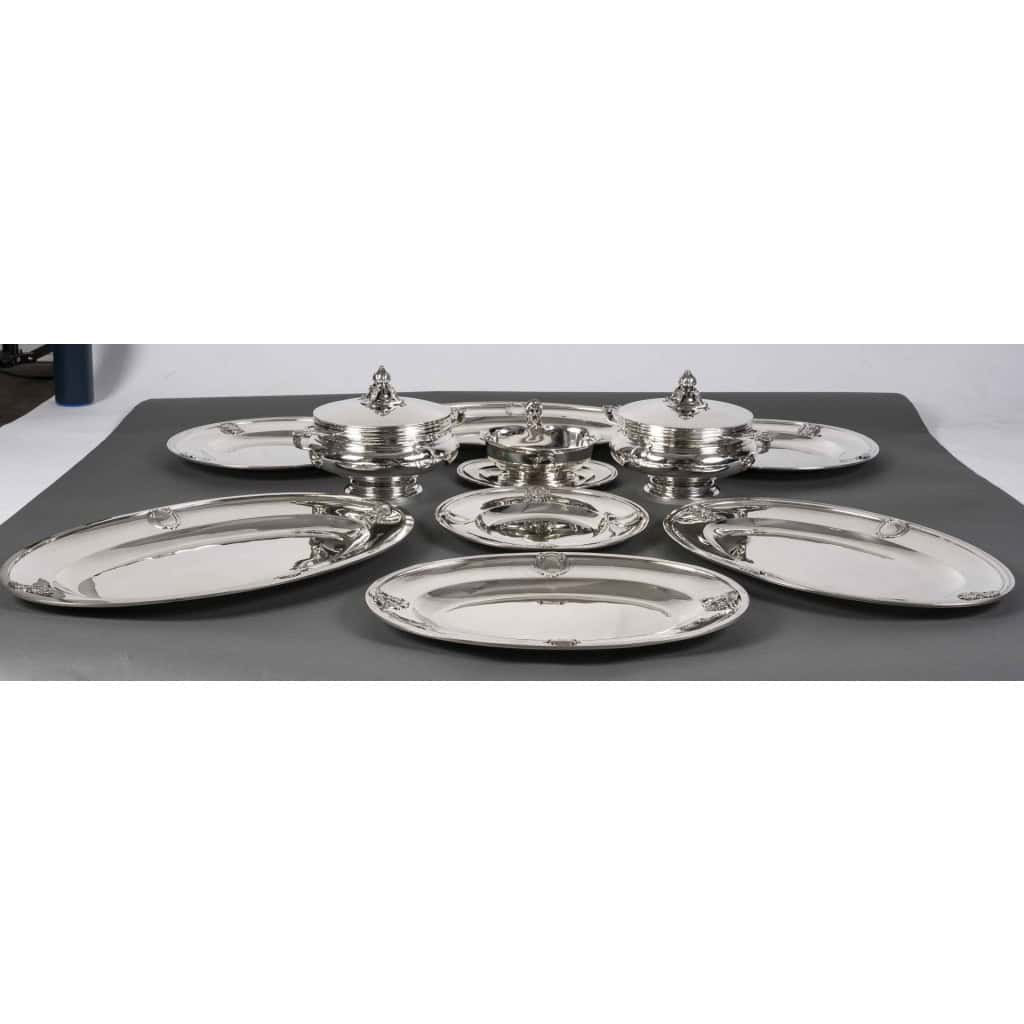 J.PIAULT & R. LINZELER – Rare Silver Plateware 10 pieces of Fine shape XIXand 29