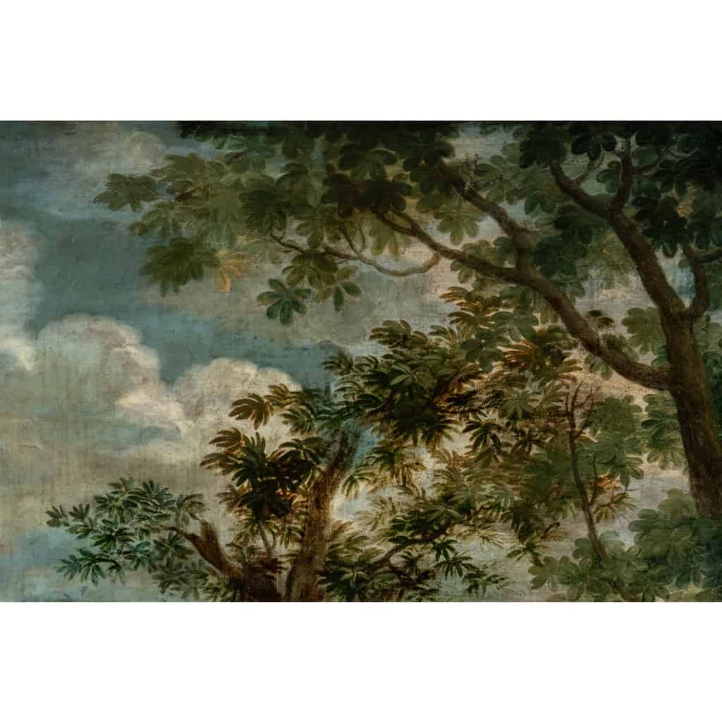 Oil on canvas depicting a harvest. XVIIIth century. LS55511709 5