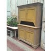 2-part country sideboard, or credenza, yellow pitchepine, XIXth 16