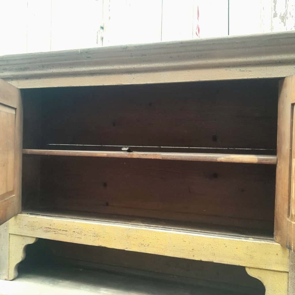 2-part country sideboard, or credenza, yellow pitchepine, XIXth 14