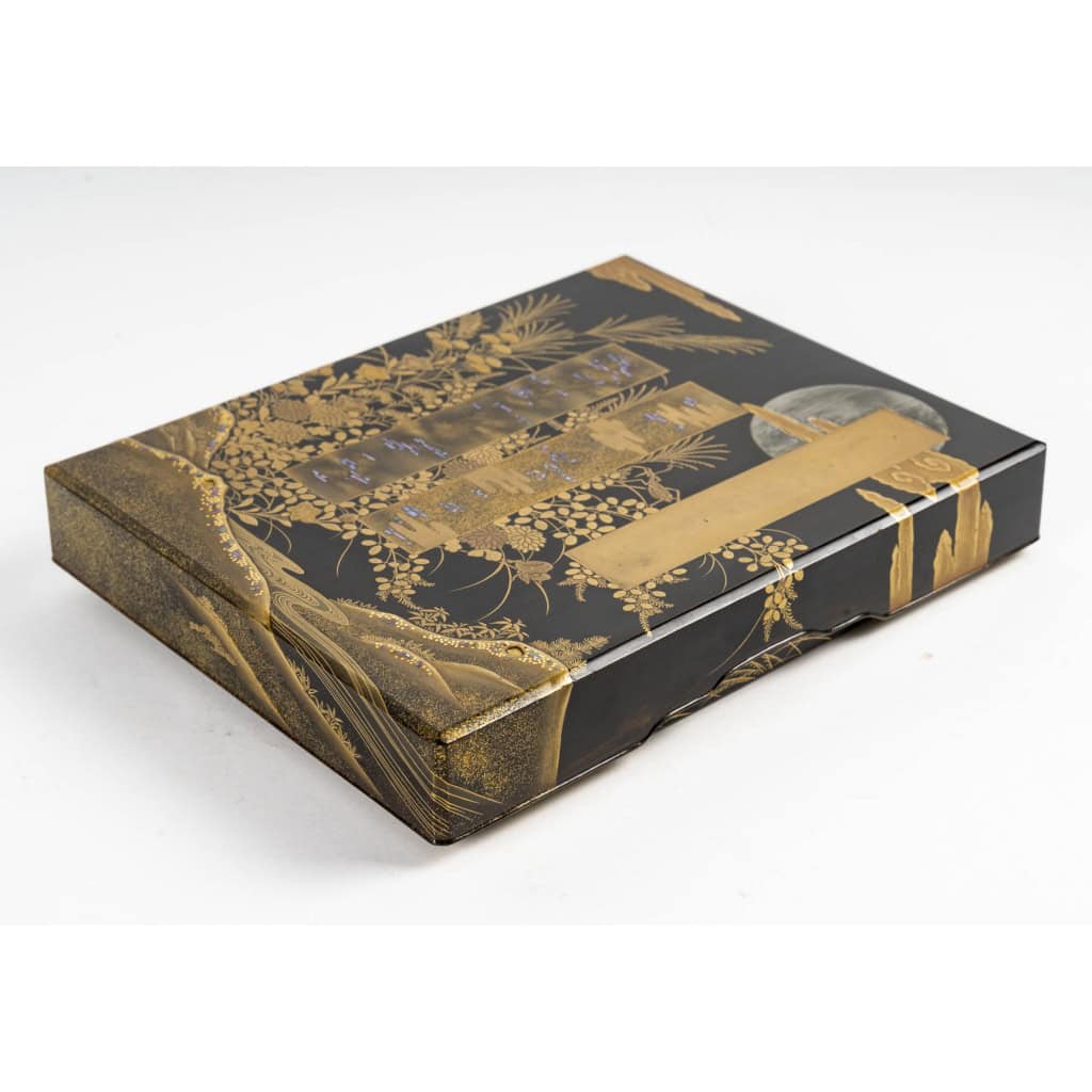 Suzuri bako (écritoire japonais en laque or et argent 6