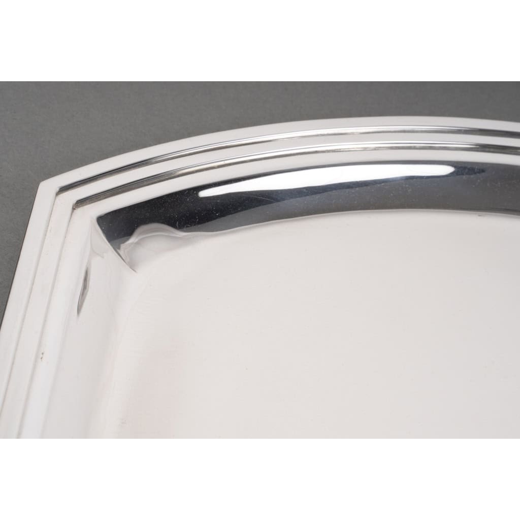 RAVINET D'ENFERT – Square dish in solid silver, ART DECO period 7