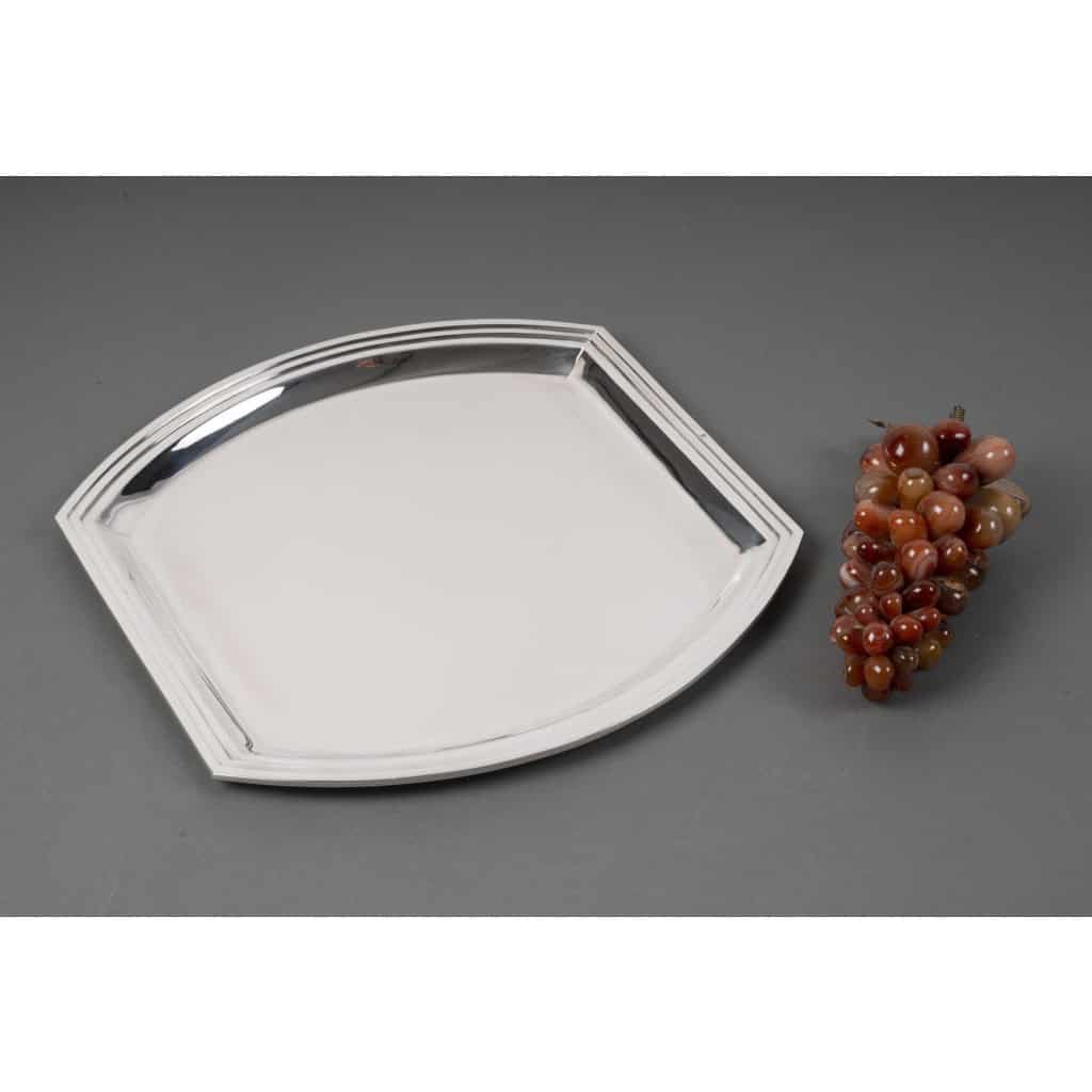 RAVINET D'ENFERT – Square dish in solid silver, ART DECO period 10