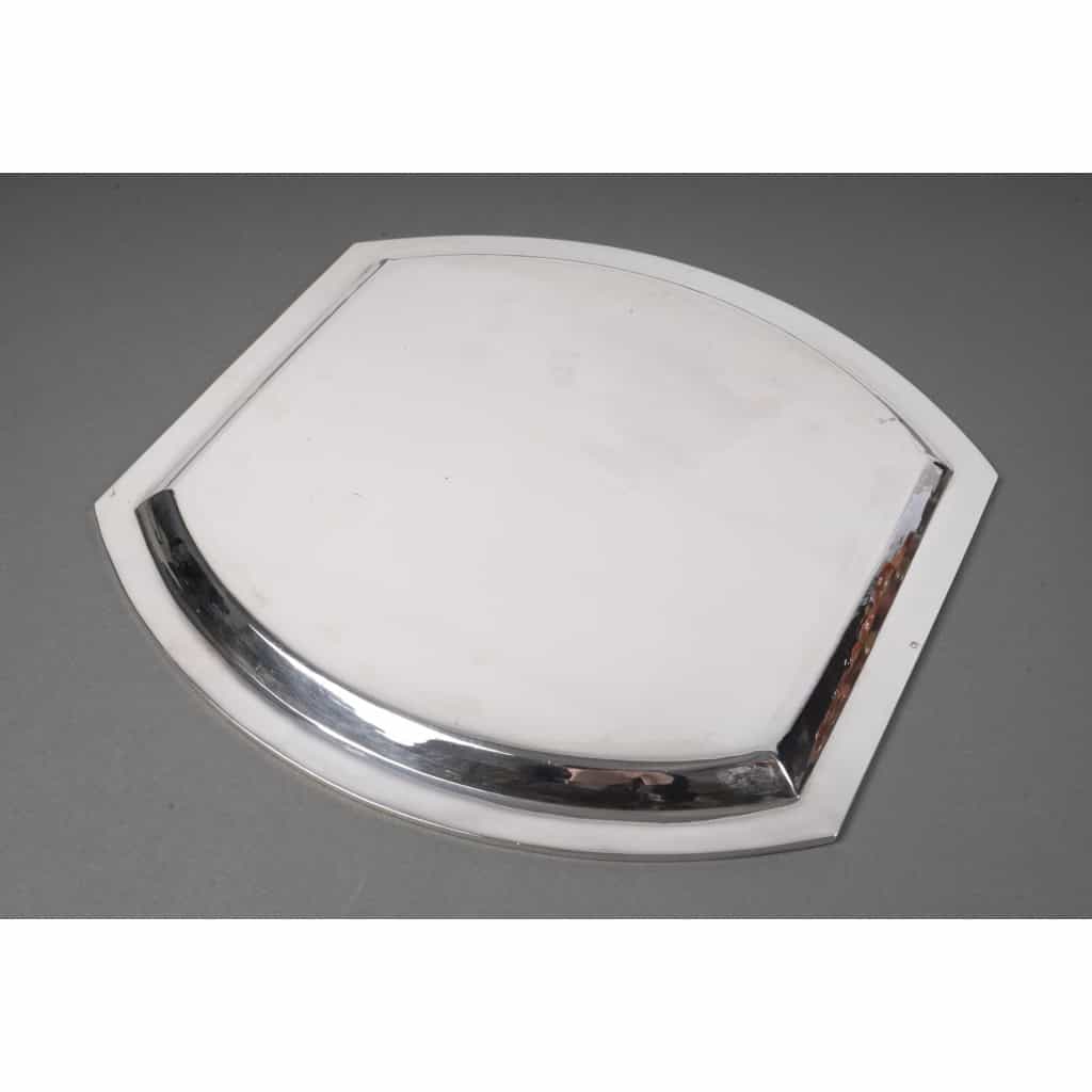 RAVINET D'ENFERT – Square dish in solid silver, ART DECO period 5