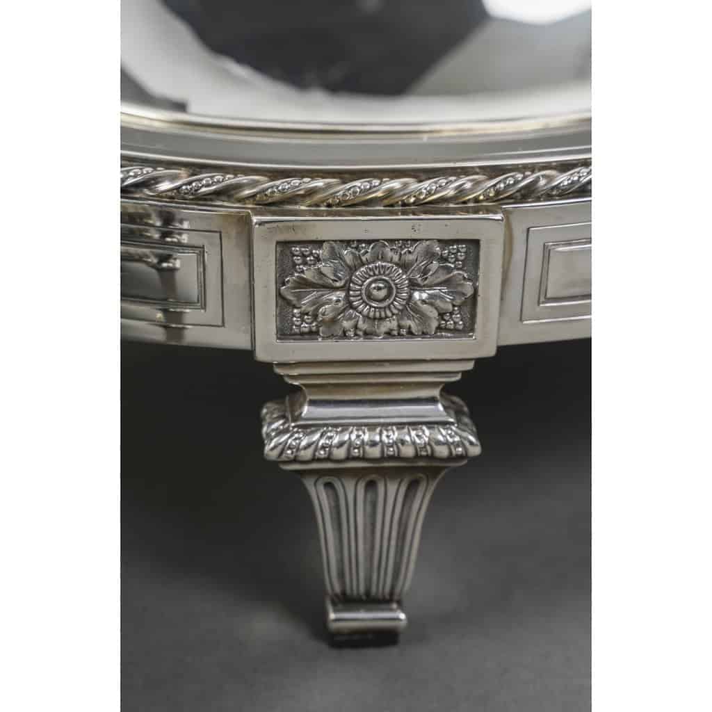 BOIN TABURET – THREE-PART CENTERPIECE IN FINE SOLID SILVER XIXand 22