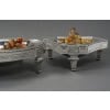 BOIN TABURET – THREE-PART CENTERPIECE IN FINE SOLID SILVER XIXand 28