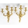 Pair of Louis XV style bronze wall lights. XIXth century 7