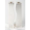 D. GARRIDO – Pair of solid silver candlesticks, constructivism, 32th century XNUMX
