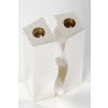 D. GARRIDO – Pair of solid silver candlesticks, constructivism, 33th century XNUMX