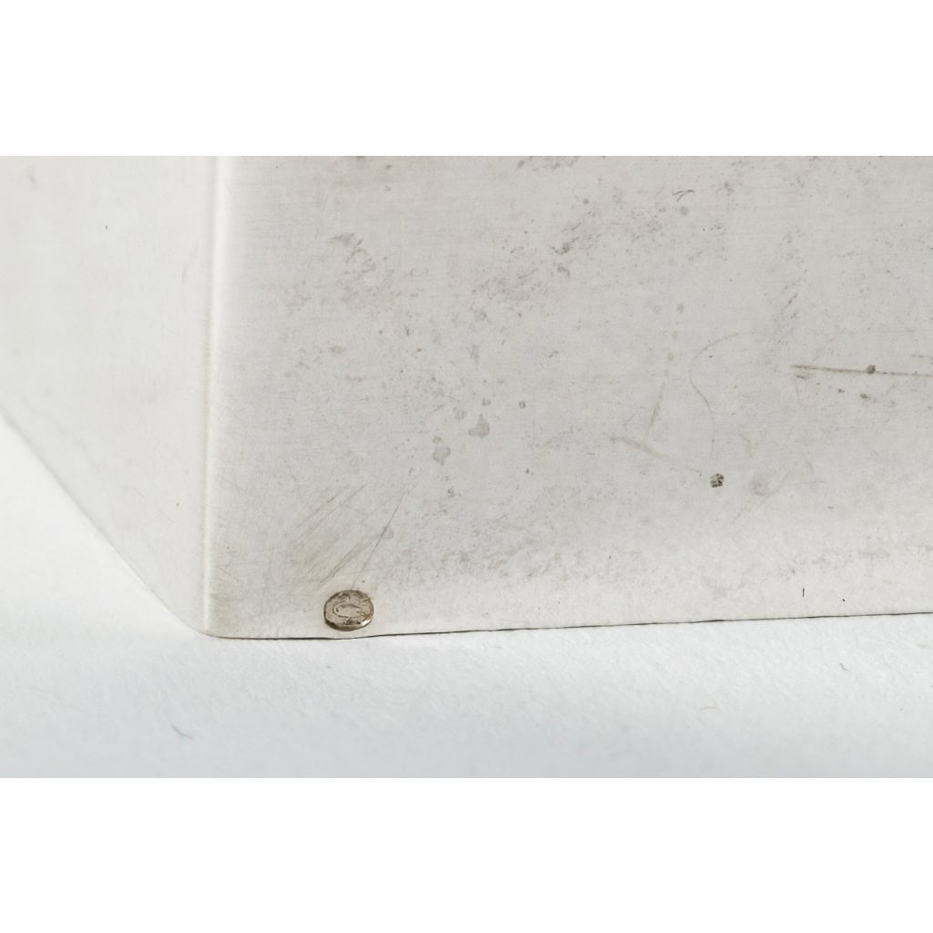 D. GARRIDO – Pair of solid silver candlesticks, constructivism, 21th century XNUMX