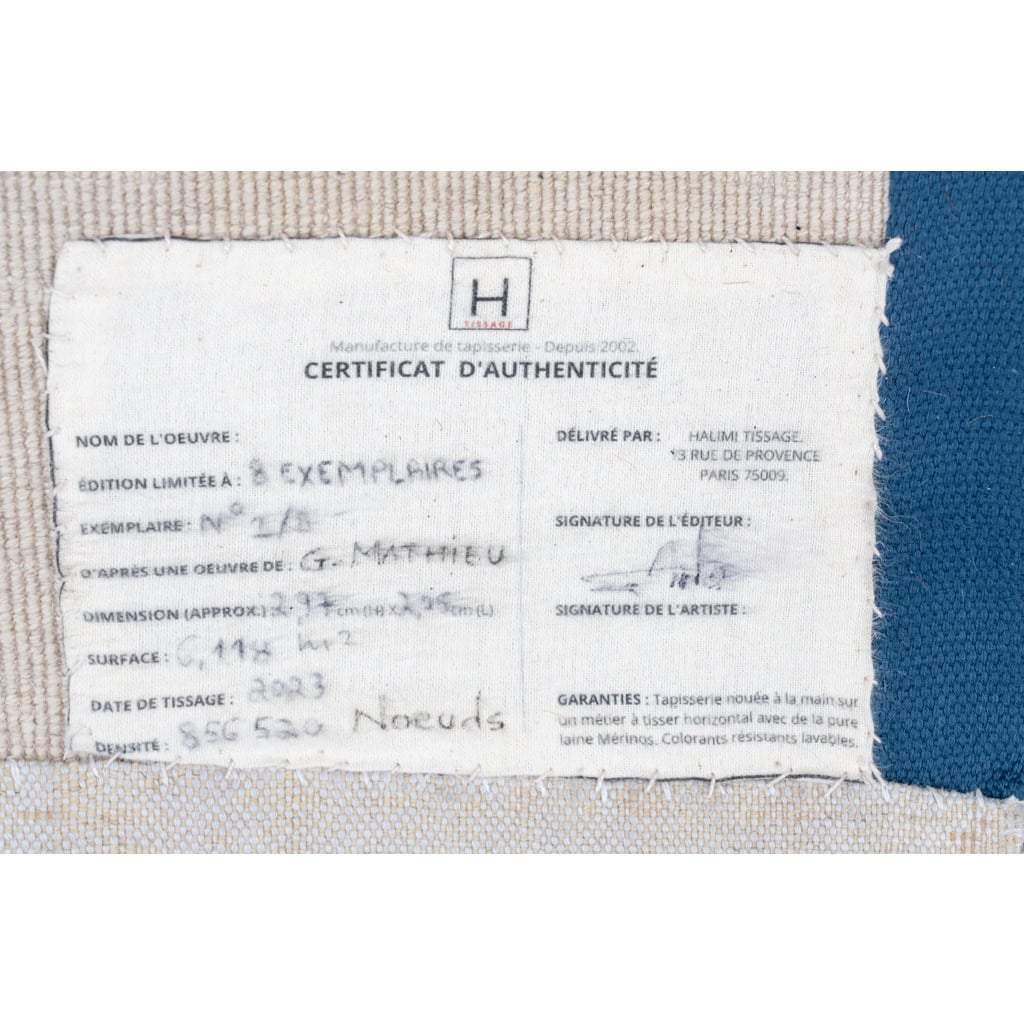 Handwoven tapestry inspired by Georges Mathieu. Year 2023. LS58055509E 8