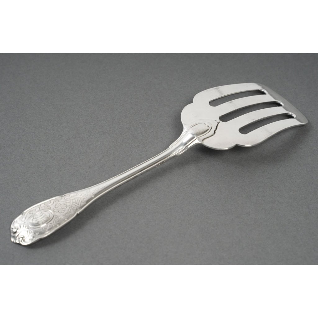 JEAN PUIFORCAT – Fish shovel in solid silver Model ELYSEE 3th century XNUMX