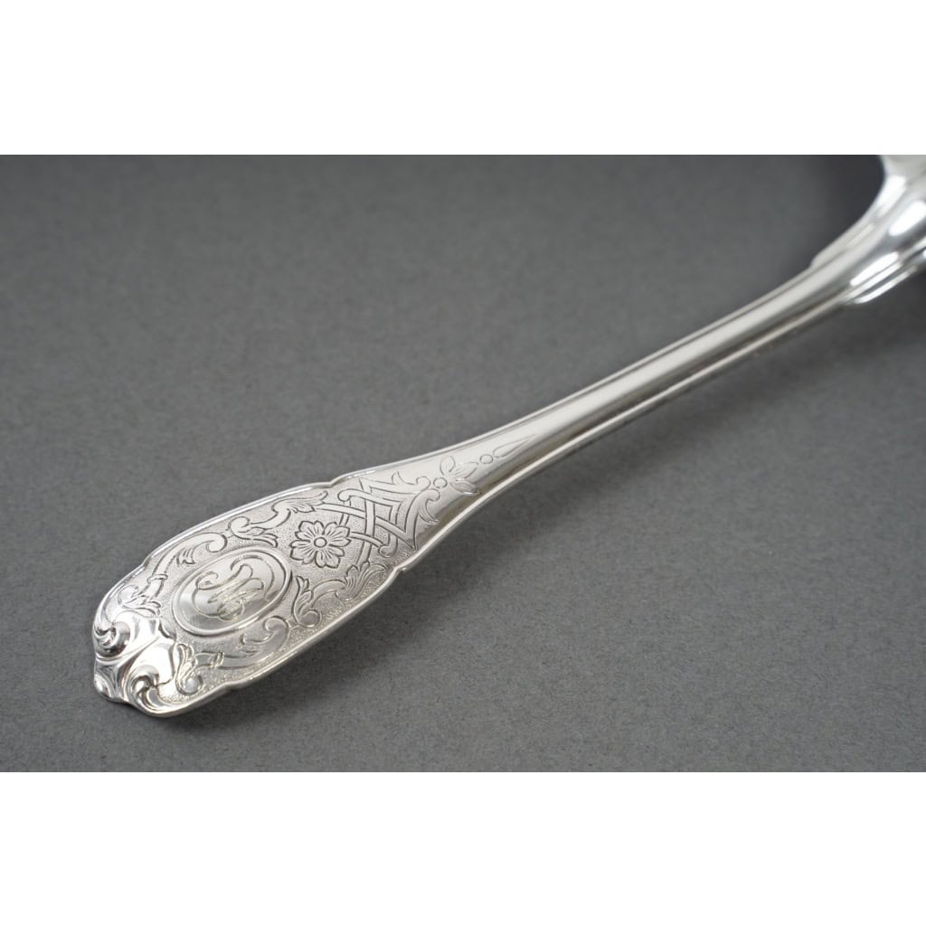 JEAN PUIFORCAT – Fish shovel in solid silver Model ELYSEE 7th century XNUMX