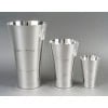 Puiforcat – 3 Vases Gigognes Art Deco Moderniste Métal Argenté 9