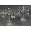 Goldsmith TETARD – Pair of 5-light candelabra in solid silver 37th century XNUMX