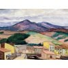 Detroy Léon Ecole Française 20è Siècle Vue du sud de la France Huile Sur Toile Signée Certificat d’authenticité 18