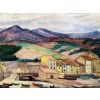 Detroy Léon Ecole Française 20è Siècle Vue du sud de la France Huile Sur Toile Signée Certificat d’authenticité 16