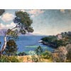 JAMET Henri Le Cap Ferrat en 1927 Huile sur toile signée et datée 1927 certificat d’authenticité 14