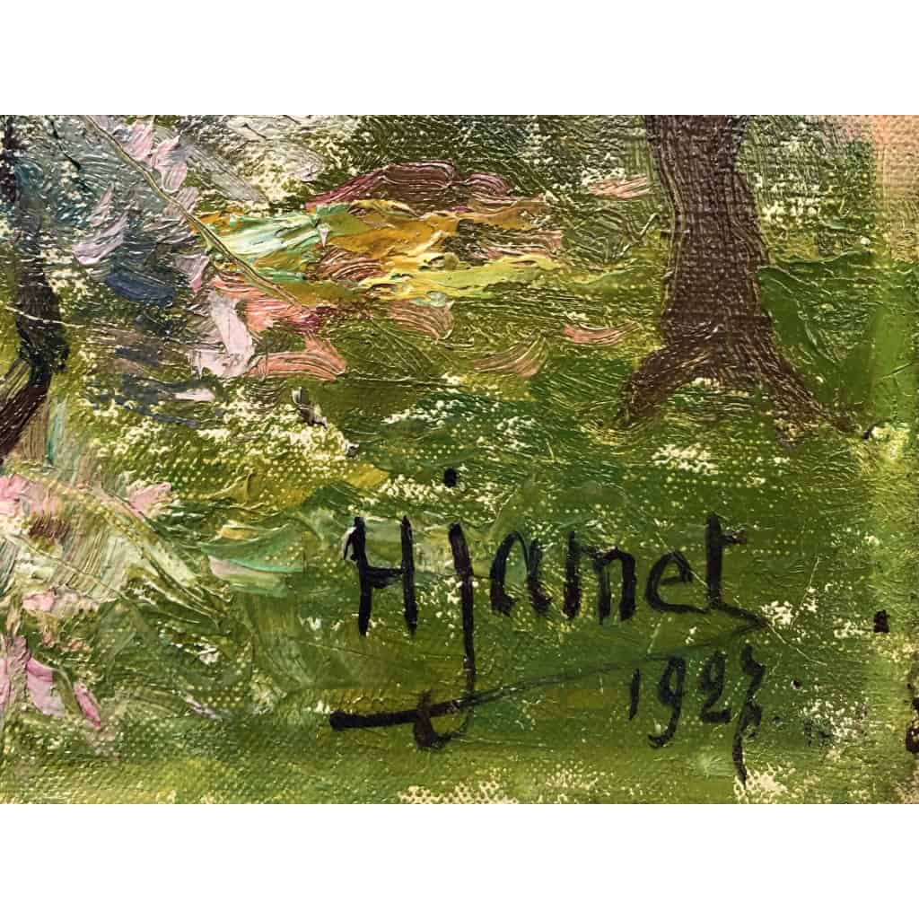 JAMET Henri Le Cap Ferrat en 1927 Huile sur toile signée et datée 1927 certificat d’authenticité 6