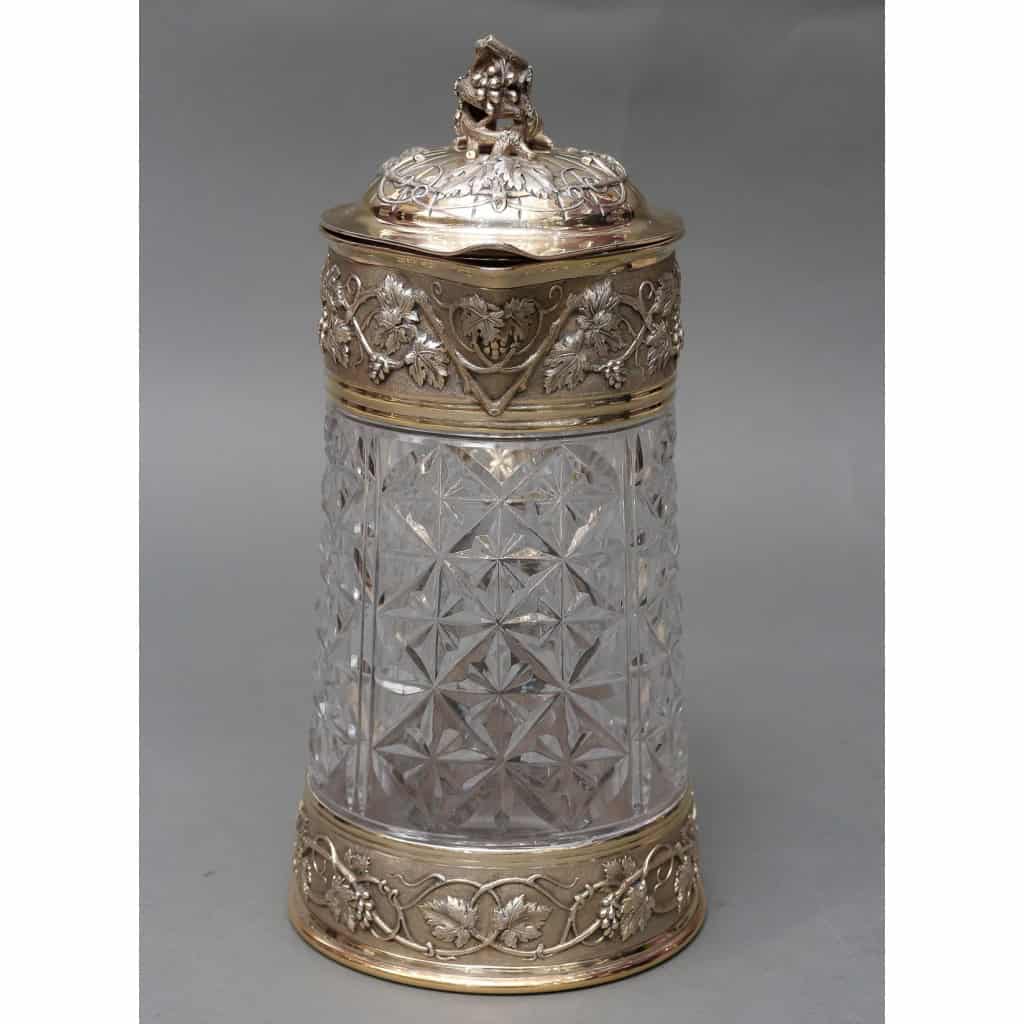 Goldsmith ODIOT - Cut crystal pitcher with vermeil frame XIXand 5