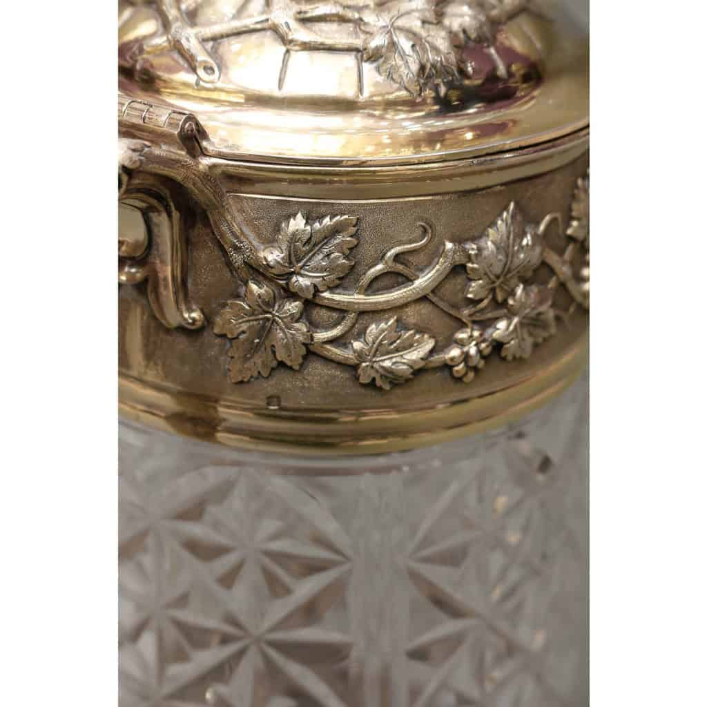 Goldsmith ODIOT - Cut crystal pitcher with vermeil frame XIXand 10