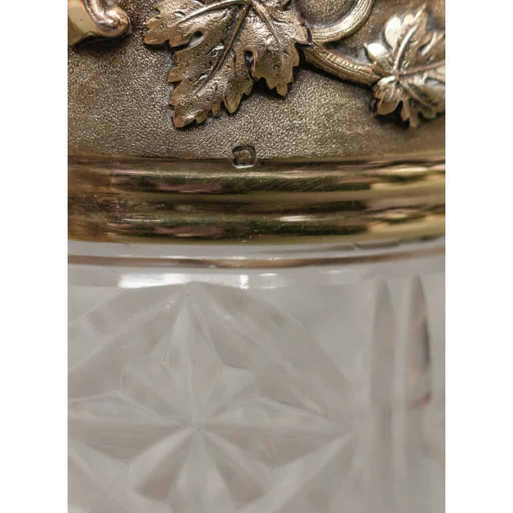 Goldsmith ODIOT - Cut crystal pitcher with vermeil frame XIXand 14