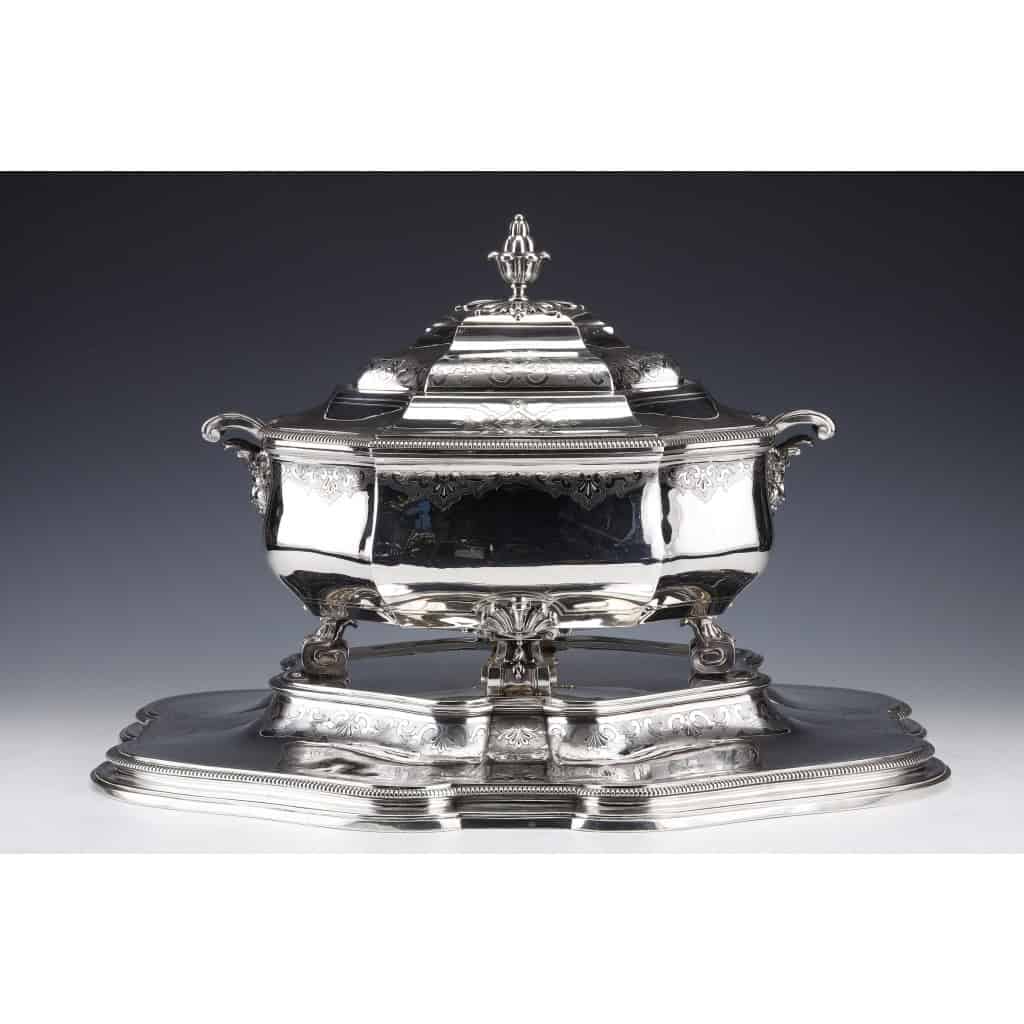 A. AUCOC – Important Fine Solid Silver Centerpiece XIXis 3