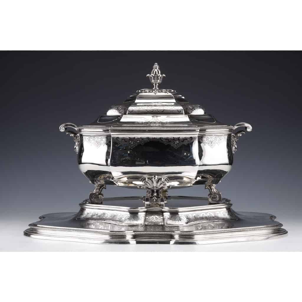 A. AUCOC – Important Fine Solid Silver Centerpiece XIXis 4