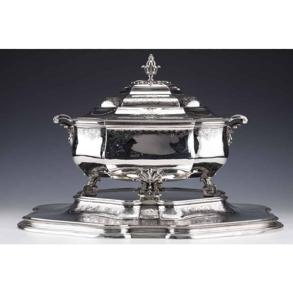 A. AUCOC – Important Fine Solid Silver Centerpiece XIXis 5