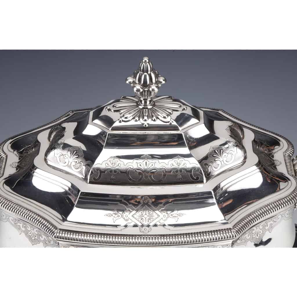 A. AUCOC – Important Fine Solid Silver Centerpiece XIXis 9