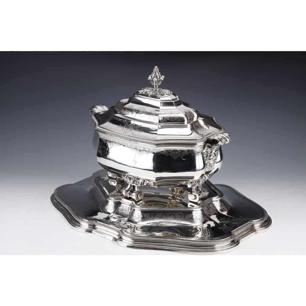 A. AUCOC – Important Fine Solid Silver Centerpiece XIXis 10