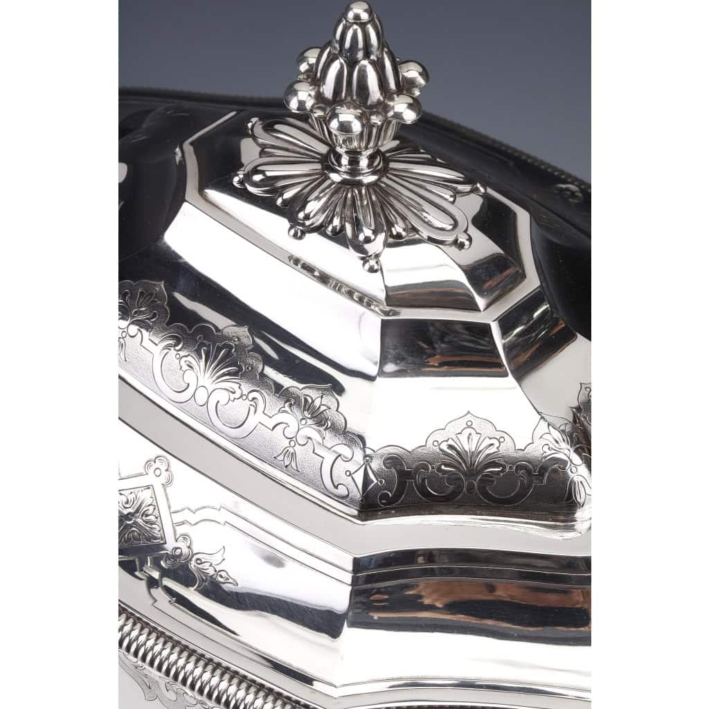 A. AUCOC – Important Fine Solid Silver Centerpiece XIXis 13