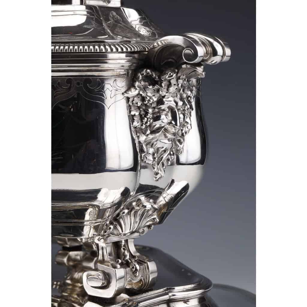 A. AUCOC – Important Fine Solid Silver Centerpiece XIXis 16