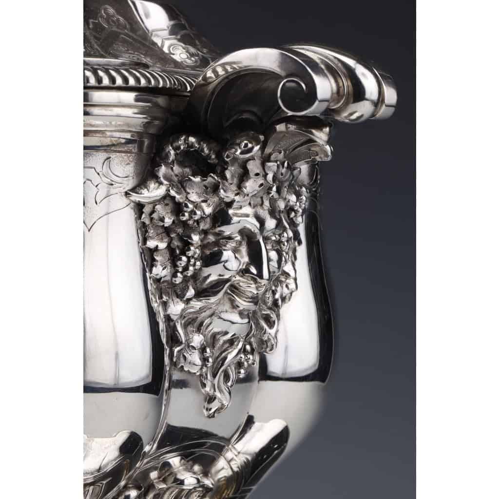A. AUCOC – Important Fine Solid Silver Centerpiece XIXis 17