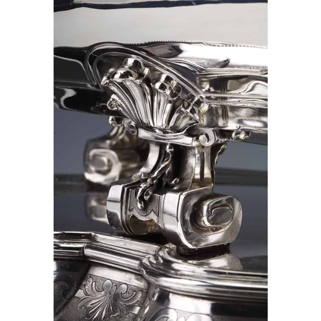 A. AUCOC – Important Fine Solid Silver Centerpiece XIXis 18