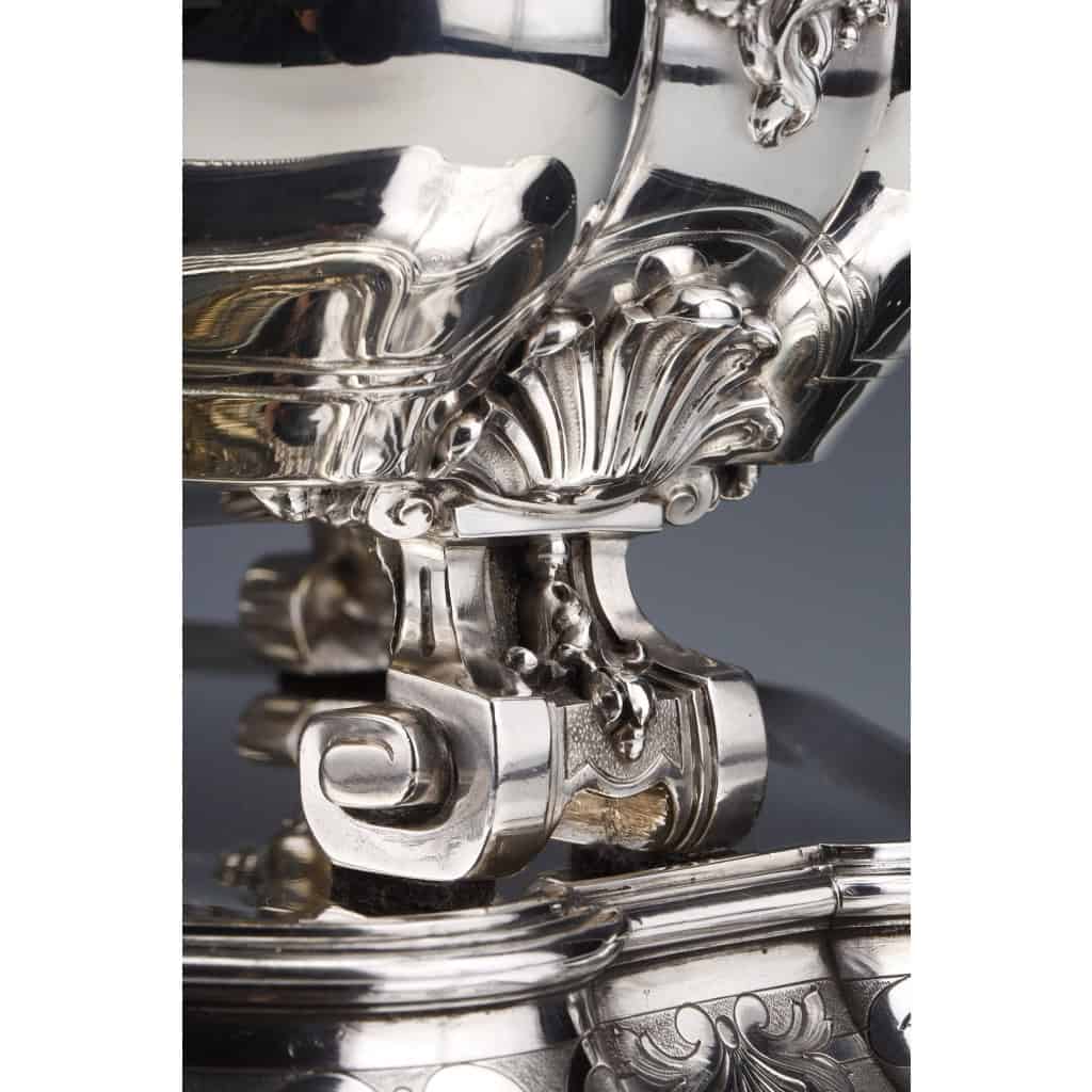A. AUCOC – Important Fine Solid Silver Centerpiece XIXis 19